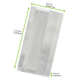 White greaseproof sandwich bag with crystal window L:15.74in W:7.9in H:2.4in - 1000 pcs White greaseproof sandwich bag with crystal window L:15.74in W:7.9in H:2.4in - 1000 pcs